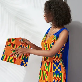 Afrikos krepšys moterims Aukštos Kokybės Tradicijas Ankara spausdinti Maišelį Vaškas Spausdinti Rankų darbo Siuvimo Rankinės