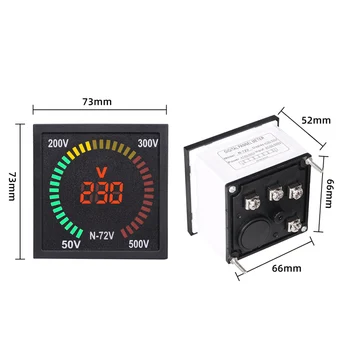 Aikštėje LED Digital Voltmeter Ammeter Dažnio Srovės Voltų Įtampos Matuoklis Rodiklis, Indikatorius, Testeris Priemonė AC, 50-500V 3-120A 220V