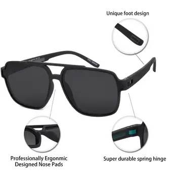 Akiniai nuo saulės Vyrams Derliaus Poliarizuota Danga Objektyvas Vairavimo Akiniai TR90 Ultralight Vyrų Saulės akiniai Oculos de sol MARE AZZURO