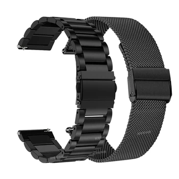 Akių & Soild Nerūdijančio Plieno Watchband Garmin Vivomove HR 3S 3 / Vivoactive 4 4S 3 / Venu Luxe Stiliaus Laikrodžių Juosta Dirželis
