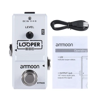 Ammoon Looper Gitaros Pedalas Nano Serijos Linijos Efektu Pedalas Elektrinės Gitaros Efektu Pedalas Looper Tiesa Apeiti Neribotas Overdubs