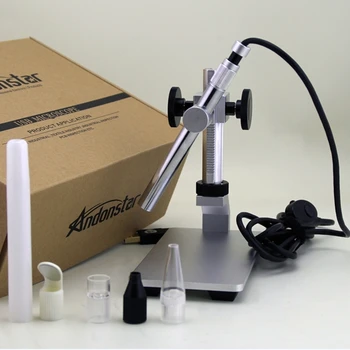 Andonstar Skaitmeninis Mikroskopas 500x 8LED USB Mikroskopo Vaizdo Kamera didinamasis stiklas HD Elektronų Mikroskopija WIFI Modulis Metalo Bazės Stovo