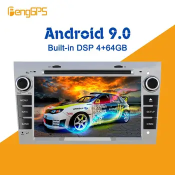 Android 9.0 4+64GB automobilių DVD grotuvas Built-in DSP Automobilio multimedijos Radijo opel Vauxhall Astra G H J Vectra Antara GPS Navigacijos