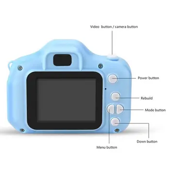Animacinių filmų Stiliaus Išskirtinį Mini Vaikų Kamera Mažas SLR Didelės raiškos Skaitmeninė vaizdo Kamera Su 8G Atminties Kortele