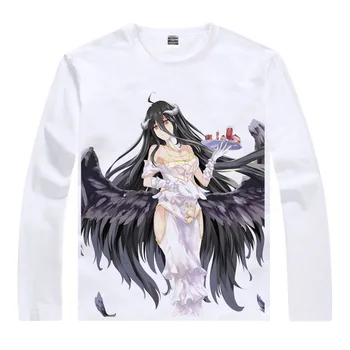 Anime Marškinėliai Overlord T-Shirts Multi-stiliaus ilgomis Rankovėmis Momonga, Ainz Ooal Suknelė Albedo Cosplay Motivs Kawaii Marškinėliai