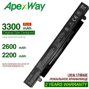 ApexWay A41-X550A A41-X550 nešiojamas baterija Asus A450 X550L A550 a41 x550a F550 F552 X450 X550 X550A X550CA X550C K550 P450