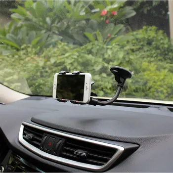 Ascromy Automobilinis Telefono Laikiklis Lankstus 360 Laipsnių Reguliuojamas Paramos GPS Car Mount Mobiliojo Telefono Laikiklis iPhone 7 Išmanųjį telefoną Xiaomi