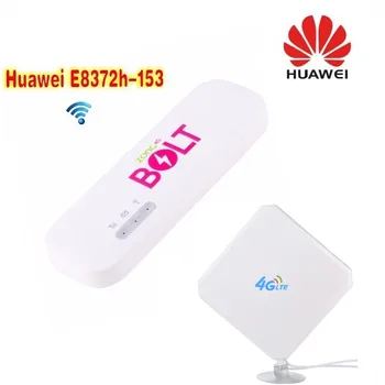 Atrakinti Huawei E8372 E8372h-153 4G wifi klijuoti su LTE didelio jautrumo antena dvigubai TS9 jungtis