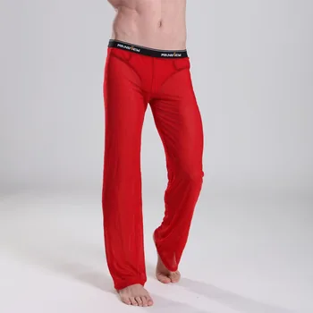 Atsitiktinis Akių Pižama-Ultra plonas Vyrams Pamatyti, nors Kelnės Tranparent Ilgos Kelnės sexy Vyrų Kelnės M01-6