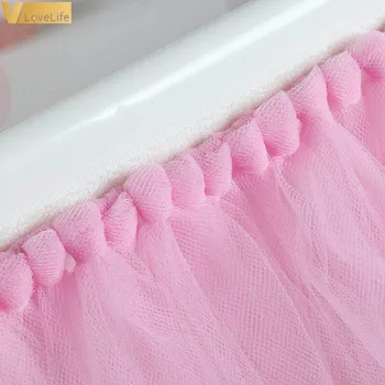 Aukštos Baby Shower Tiulio Tutu Stalo Sijonai 100x35cm Gimtadienio Namų Tekstilės Stalo Grindjuostes Kėdė Namų Tekstilės Šalies Prekių