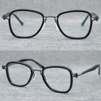 Aukštos Kokybės Acetatas sumaišykite gryno titano akiniai originalus italija Rankų darbo kokybės Sriuba Gali PANTOS didelio dydžio akiniai vyras, moteris