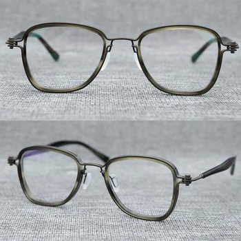 Aukštos Kokybės Acetatas sumaišykite gryno titano akiniai originalus italija Rankų darbo kokybės Sriuba Gali PANTOS didelio dydžio akiniai vyras, moteris