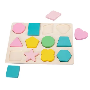 Aukštos Kokybės Medinės 3D Puzzle Mokytis Geometrijos Švietimo Žaislai Vaikams Montessori Ankstyvo Mokymosi Intelektinės Vaikų Žaislas