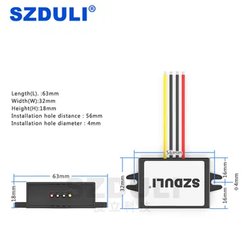 Aukštos kokybės 24V į 12V 10A DC reguliatorius 24V į 12V reduktorius 24V į 12V DC įtampos keitiklis SZDULI