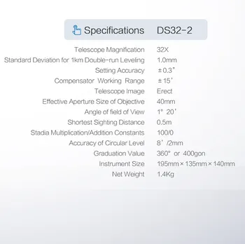Aukštos kokybės Automatinio lygio 32 X tyrimų Prietaisai DS32-2 Optinis Lygio Savaime išsilyginantis Priemonė, Automatinė Lygio /auto Lygis