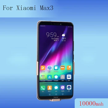 Aukštos kokybės naujas 10000mAh Baterija Atveju Mi Max 3 išorinis maitinimo šaltinis Galiniai baterija skirta Xiaomi Max3 įkroviklis atveju