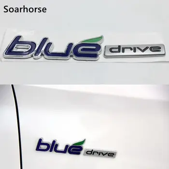 Auto Optikos ABS Mėlyna Ratai Galiniai Pusėje Lipdukas Logotipas Ženklelis Įklija, Hyundai Sonata Hybrid YF
