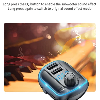 Automobilinis MP3 Su Diafragmos Kvėpavimo Šviesiai Mėlynos Šviesos MP3 Grotuvas, 