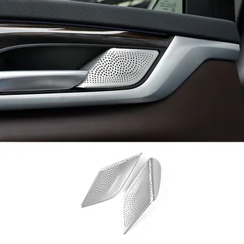 Automobilių Stiliaus Interjero rutulio formos rankena Ragų Rėmo Apdaila Padengti Apdaila BMW 5 serijos G30 2018-19 Interjero Stereo Garsiakalbis Lipdukai
