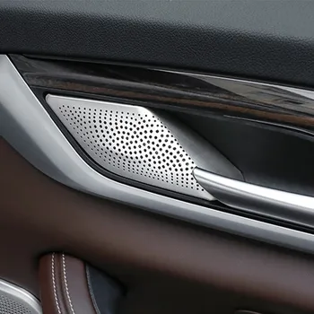 Automobilių Stiliaus Interjero rutulio formos rankena Ragų Rėmo Apdaila Padengti Apdaila BMW 5 serijos G30 2018-19 Interjero Stereo Garsiakalbis Lipdukai
