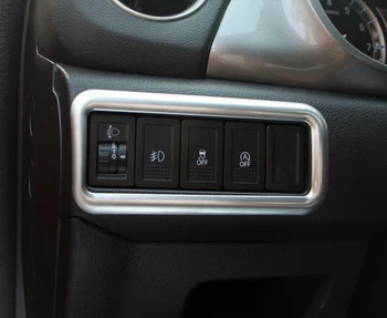 Automobilių detektorius stick optikos padengti ABS Chrome priekinis žibintas jungiklis apdailos rėmas lempa Suzuki Vitara 2016 2017 2018