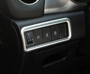 Automobilių detektorius stick optikos padengti ABS Chrome priekinis žibintas jungiklis apdailos rėmas lempa Suzuki Vitara 2016 2017 2018