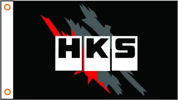 Automobilių vėliavos užsakymą vėliavos HKS reklama 3x5ft Poliesteris 01