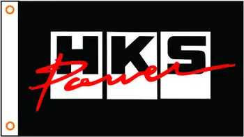 Automobilių vėliavos užsakymą vėliavos HKS reklama 3x5ft Poliesteris 01