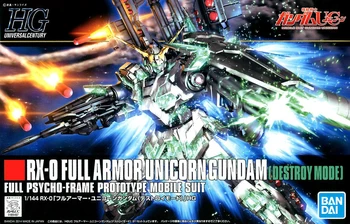 BANDAI GUNDAM HGUC 178 RX-0 Full Armor Vienaragis Gundam Gundam modelį, vaikai surinkti Robotas Anime veiksmų skaičius, žaislai