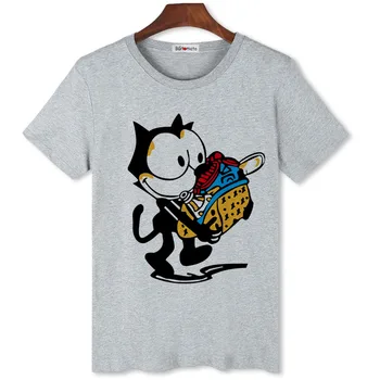 BGtomato gražių animacinių filmų katės marškinėlius mielas aniaml populiarus marškinėliai vyrams Originalus prekių atsitiktinis streetwear tee marškinėliai homme