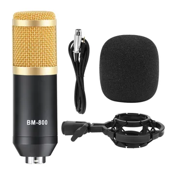 BM 800 Studija Mikrofonas Kondensatoriaus Mikrofonas, Vokalo Įrašą, KTV Karaoke BM800 microfono Radijo Braodcasting Dainavimo Mic Turėtojas