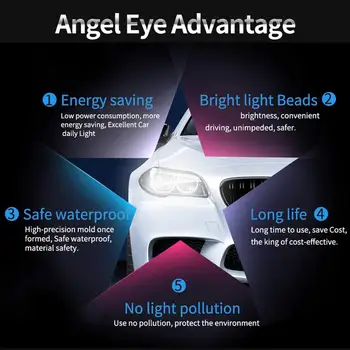 BMW E39 E53 E60 E61 E63 E64 E65 E66 E87 525i 530i xi 545i M5 Automobilių Klaidų LED Angel Eyes Marker Lemputės Lemputės Priedai