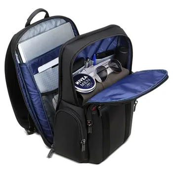 BOPAI Kuprinė Vyrų USB Kovos Vagystės Verslo Backpack for 15.6 Colių Nešiojamojo kompiuterio Kuprinė Juoda Atgal Pack Mokyklos Kuprinė Kvėpuojantis Atgal