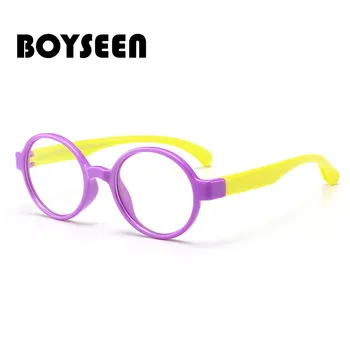 BOYSEEN Banga vaikų akinius rėmo Silikono rėmo Vaikas Optiniai stiklai Vaikų mados tendencija akinius 8146