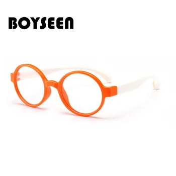 BOYSEEN Banga vaikų akinius rėmo Silikono rėmo Vaikas Optiniai stiklai Vaikų mados tendencija akinius 8146