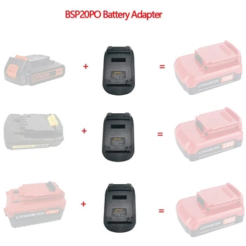 BSP20PO Baterija, Adapteris, Black Decker/Stanley/Porter Kabelis 20V Li-Ion Baterija Naudojama Konvertuoti dėl Porter Kabelis PC18BL