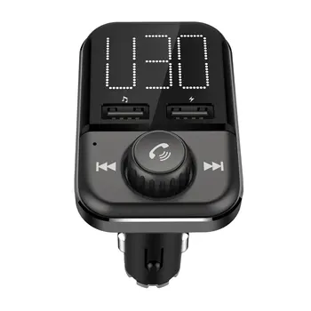 BT72 FM Transmitter Belaidis Garso Adapteris Automobilinis Rinkinys su Dual USB Įkrovimo Uostus 1,4 colio LCD Ekranas Rankas Nemokamai