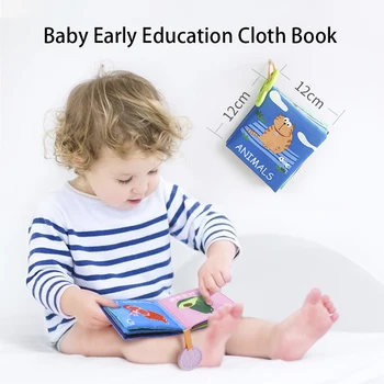 BabyGo 6 Vnt Kūdikių Medžiaga, Knygos Pradžioje Švietimo Žaislas Su Gyvūnais Ir Maisto Raidžių Skaičius Minkšta Šluoste Vystymosi Kūdikių Žaislai, Dovanos