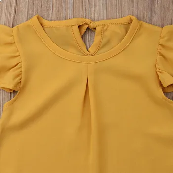 Bamblys Baby Vaikų Mergaičių nemokamas pristatymas drabužius kietas Pynimas Vasaros Berankoviai Marškinėliai lankas Gėlių spausdinti Sijonai 2vnt mielas Komplektus