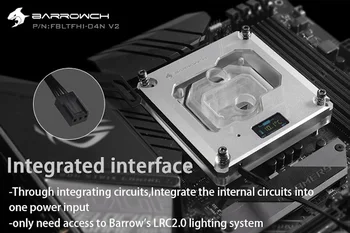 Barrowch FBLTFHI-04N-V2, Intel Lga115X / X99 / X299 CPU Vandens Blokai, Skaitmeninis Displėjus, Temperatūros Microwaterway