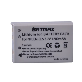 Batmax 1pc EN-EL5 EN EL5 ENEL5 Įkrovimo Baterija (akumuliatorius skirtas NIKON Coolpix P530 P520 P510 P100 P500 P5100 P5000 P6000 P90 P80 Fotoaparatas