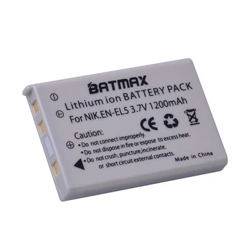 Batmax 1pc EN-EL5 EN EL5 ENEL5 Įkrovimo Baterija (akumuliatorius skirtas NIKON Coolpix P530 P520 P510 P100 P500 P5100 P5000 P6000 P90 P80 Fotoaparatas