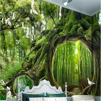 Beibehang Grote maat behang freskos Magic Forest Cafe kinderkamer woonkamer slaapkamer achtergrond wanddecoratie