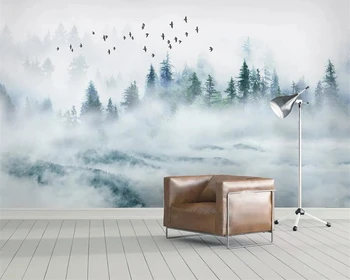 Beibehang Pasirinktinį Fono paveikslėlį Nuotrauka, sienos tapetai, freskos Paukščių pušyne Debesys sienos papel de parede 3d tapetai tėtis peint
