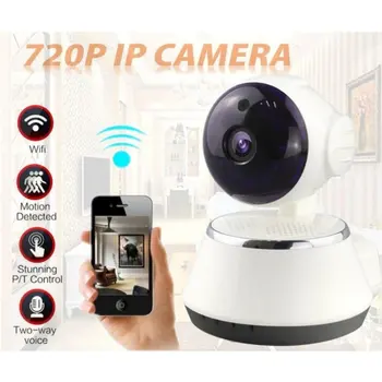 Belaidė IP Kamera, WIFI 720P VAIZDO Home Security Cam Micro SD Lizdas Paramos Mikrofonas & P2P Nemokama programa ABS Plastiko