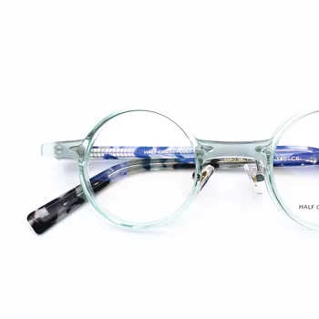 Belight Optinis Žalia Išgalvotas Mini Apvalios formos, Vyrams, Moterims, Vintage, Retro Dizainas Acetatas akinių rėmeliai precription objektyvas 238-1