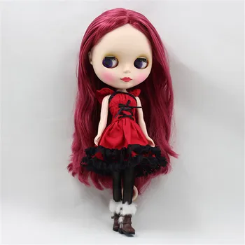 Blyth lėlės drabužių Raudona tema suknelė su kojinės tinka bendrą kūno lėlės ledinis licca Azone lėlės