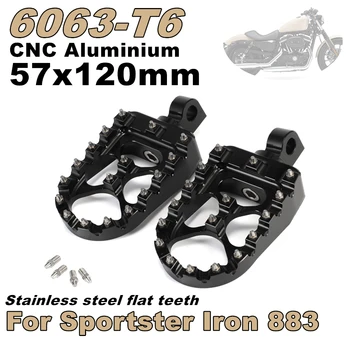 CNC Aliuminio MX Stiliaus Offroad Sukasi Plačiu Riebalų Footpegs Pakojos Užsakymą Koja Vinys už Harley Dyna Fatboy Sportster Geležies 883 D4