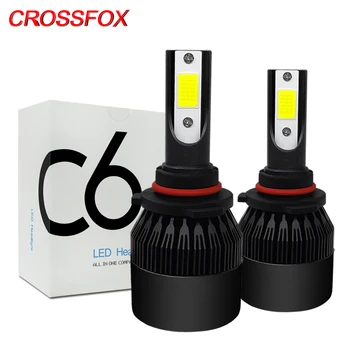 CROSSFOX Auto Lemputė H1 LED H7, H8, H9 H11 9003 HB2 H4 LED 9005 HB3 9006 HB4 Automobilių Žibintai Lemputės, Automobilių Lemputės 12V 6000K 8000LM