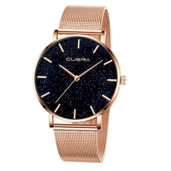 CUENA Laikrodžiai moterims, madingų laikrodžių 2019 prabangos prekės Kvarco Žiūrėti lady Akių Nerūdijančio Plieno Moteriški Laikrodžiai Relogio Feminino Laikrodis